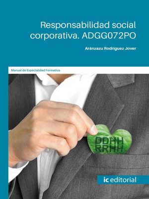 cover image of Responsabilidad social corporativa. ADGG072PO